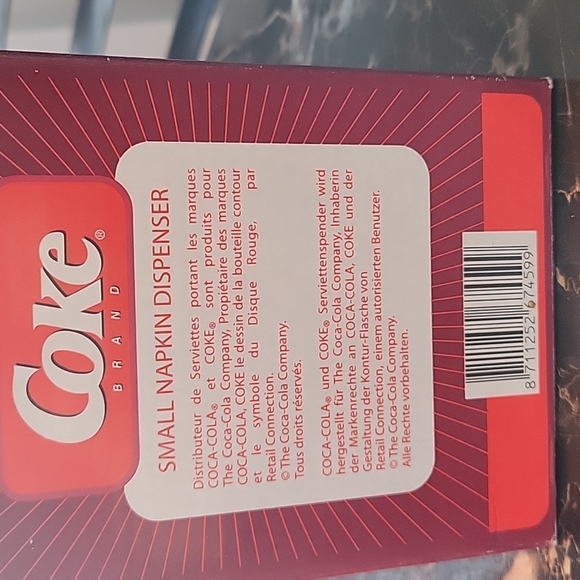 Vintage Retro Coca-Cola Brand Small Napkin Dispenser - Official Licensed in box - Picture 5 of 8